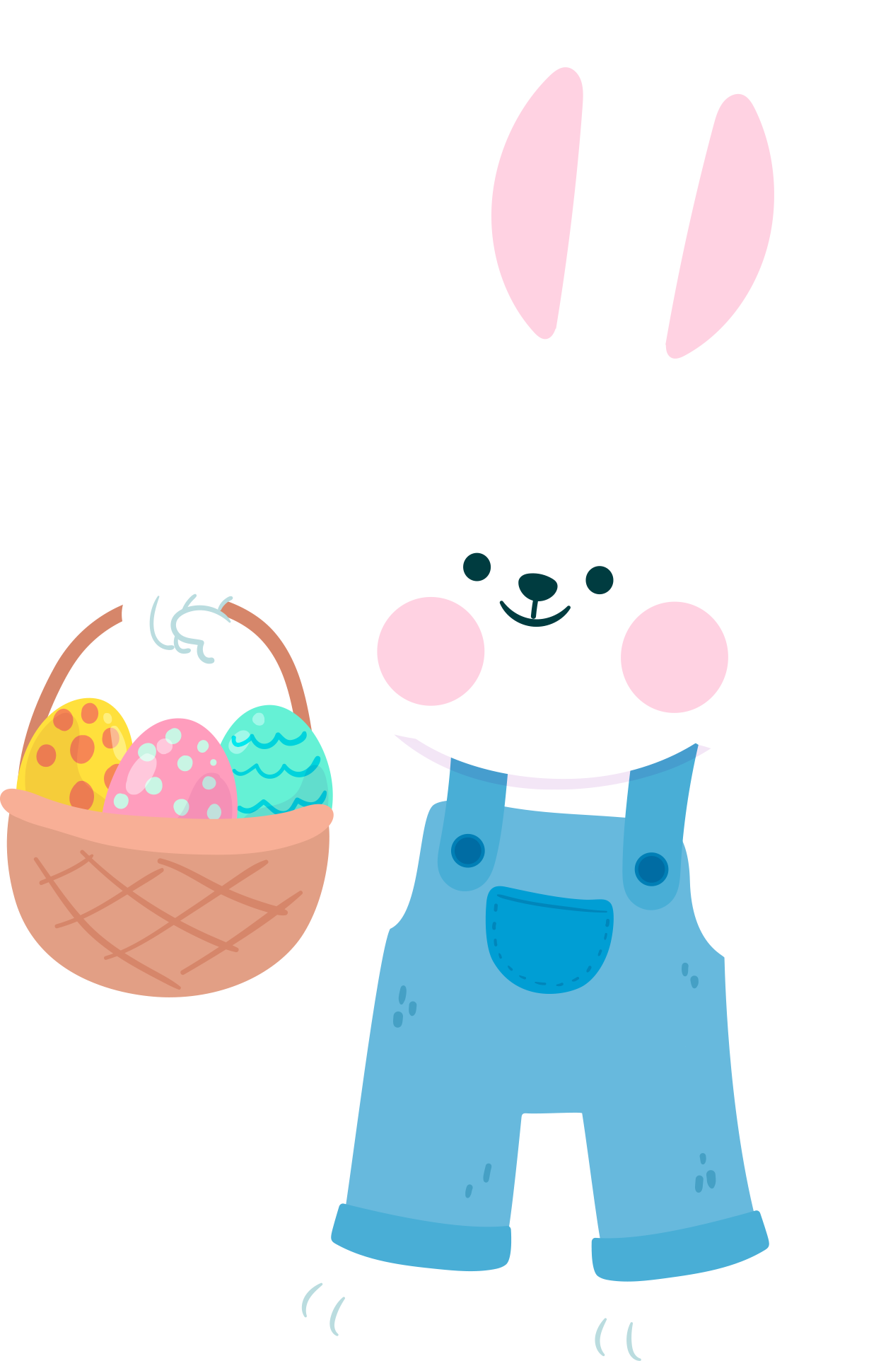 Little white rabbit rabbit illustration