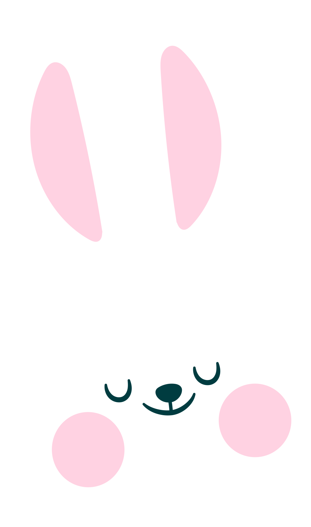 Little white rabbit rabbit illustration