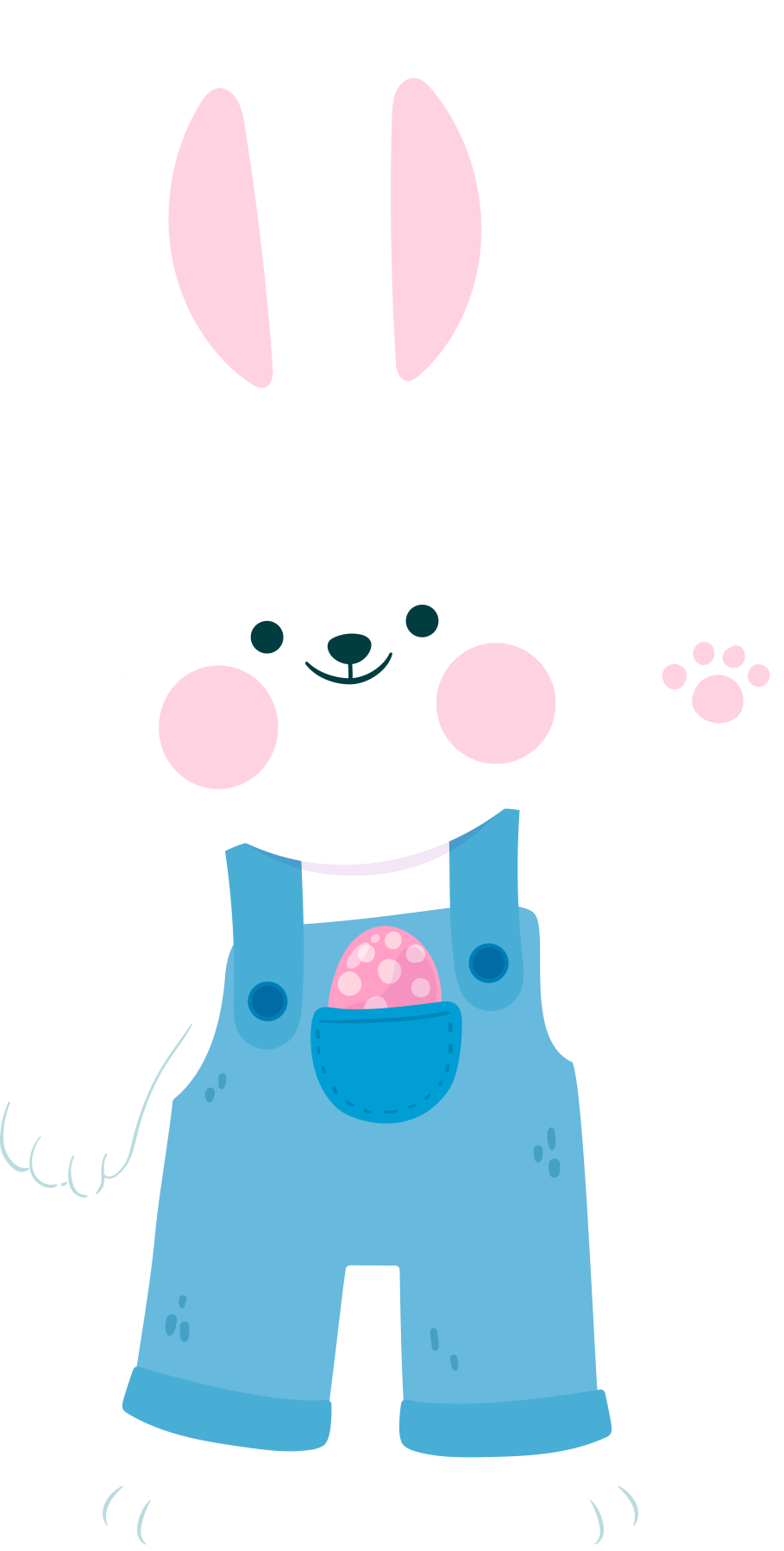 Little white rabbit rabbit illustration