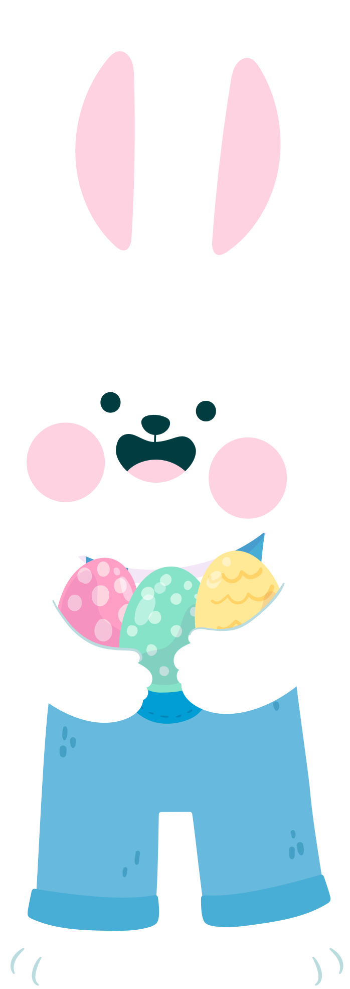Little white rabbit rabbit illustration