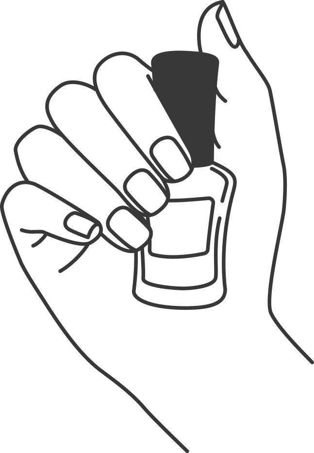 nail art illustration palm hand