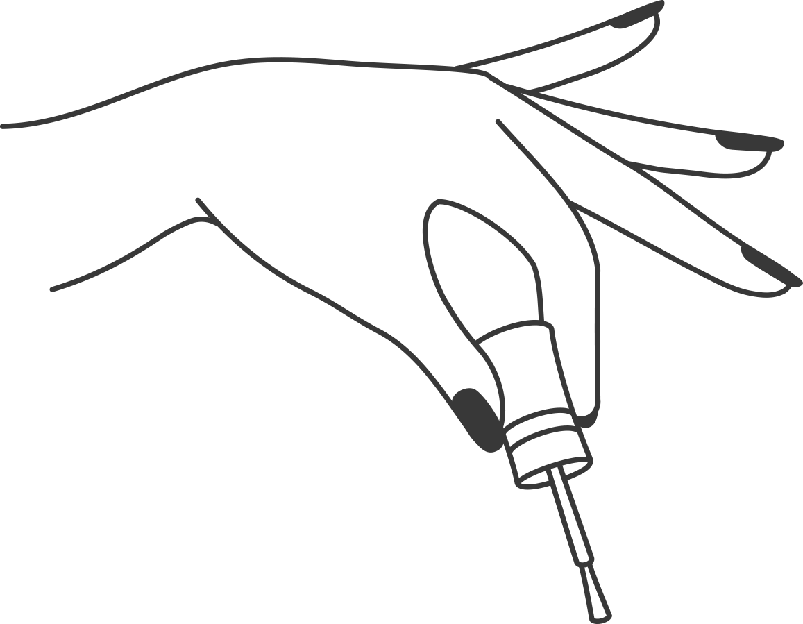 nail art illustration palm hand