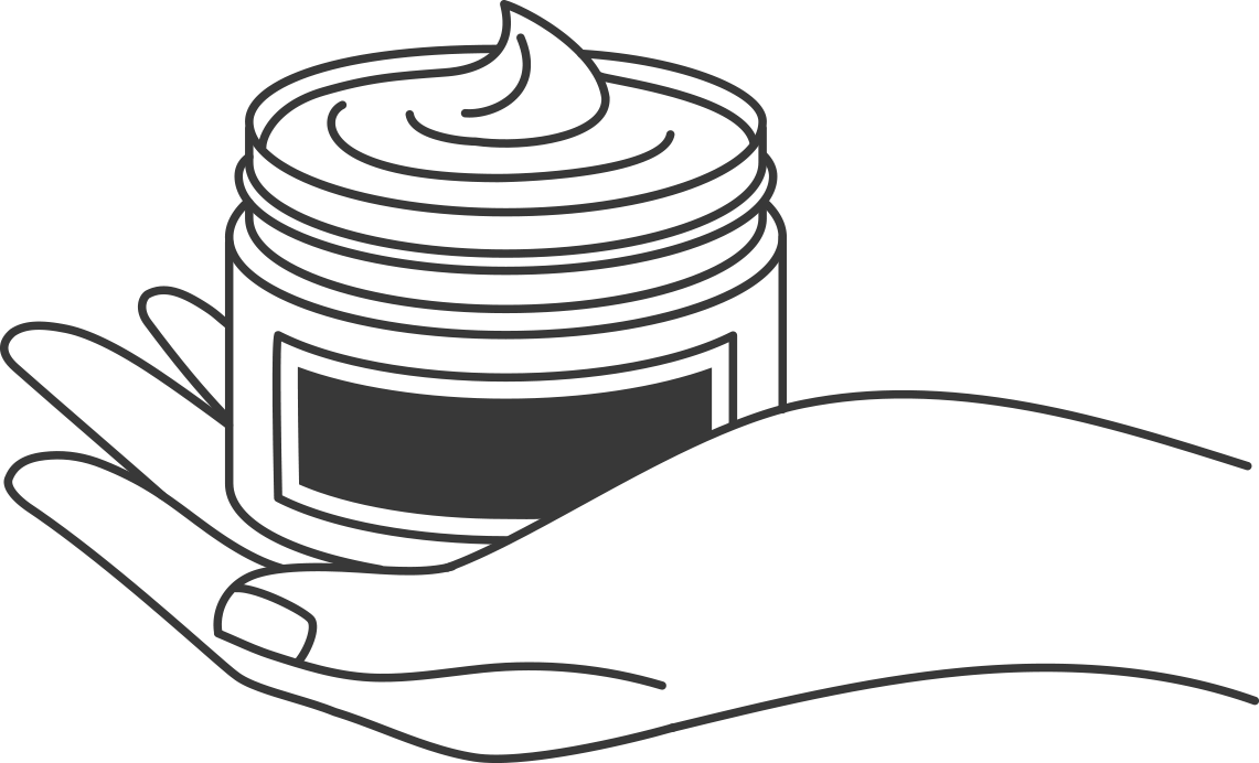 nail art illustration palm hand