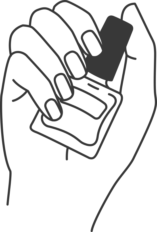 nail art illustration palm hand