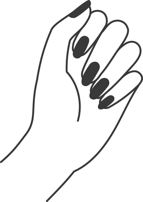 nail art illustration palm hand