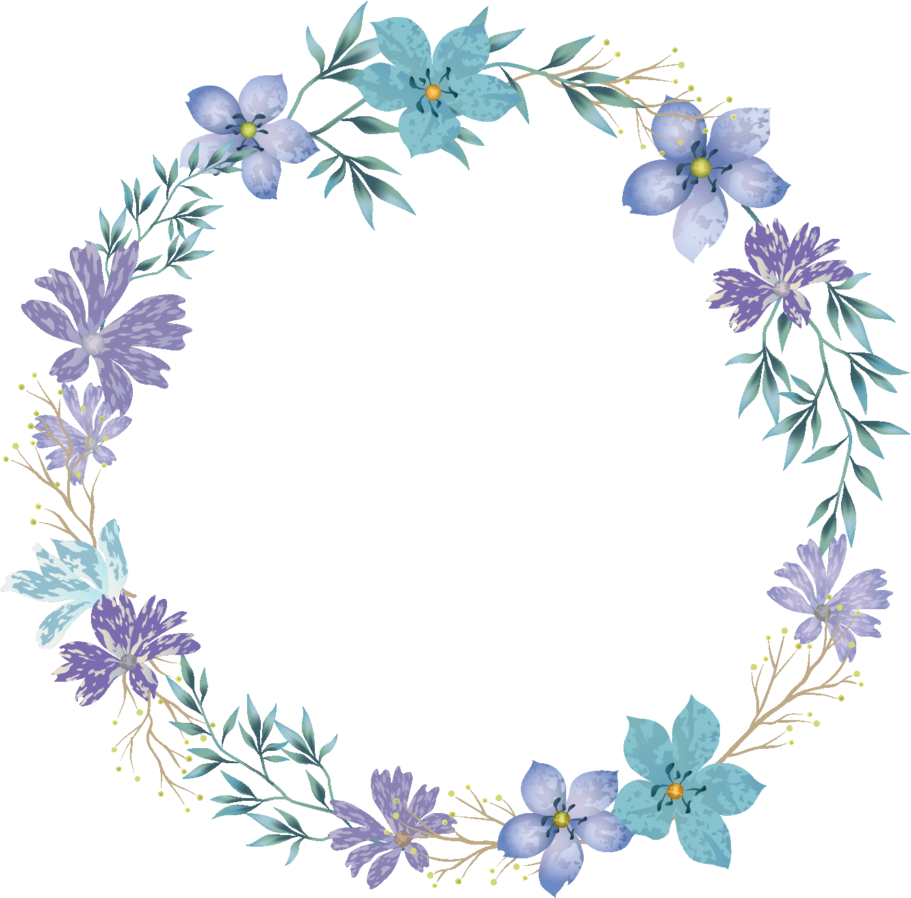wreath floral wreath hand-drawn wreath