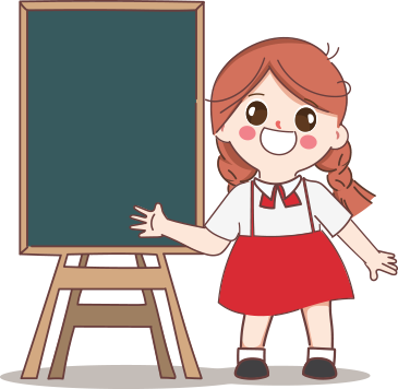 cartoon children student illustration girl