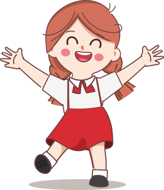 cartoon children student illustration girl
