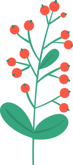 Christmas elements hand-drawn Christmas hand-drawn leaf