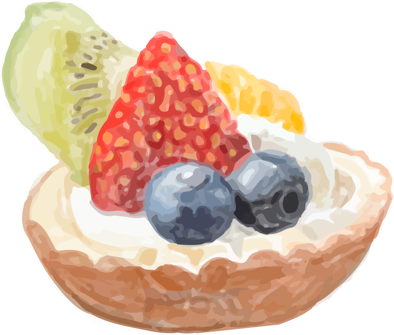 dessert sweets food illustration bread