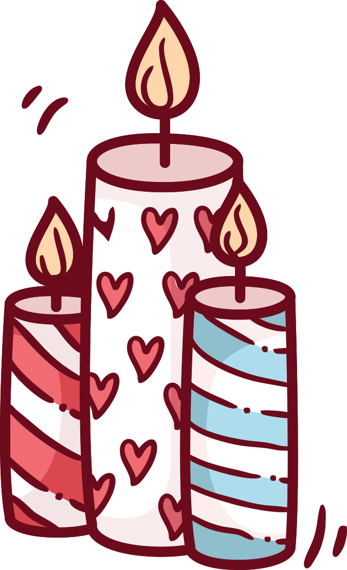 Valentine's Day candle