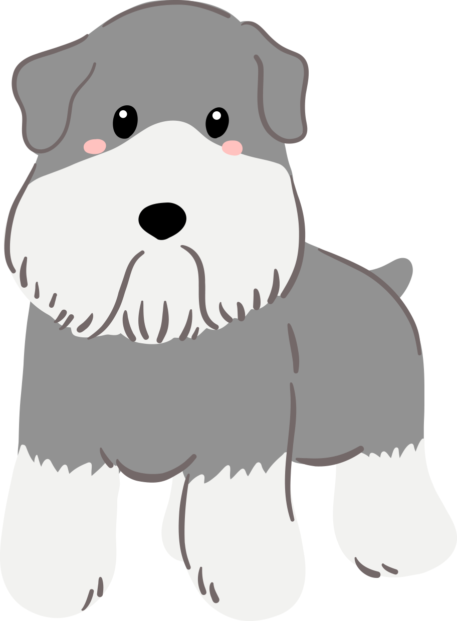 cute puppy cartoon dog hand-drawn dog pet