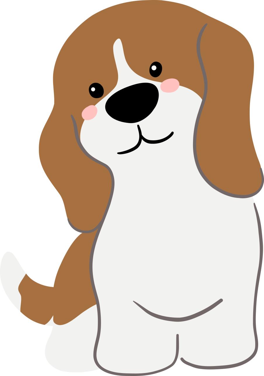 cute puppy cartoon dog hand-drawn dog pet