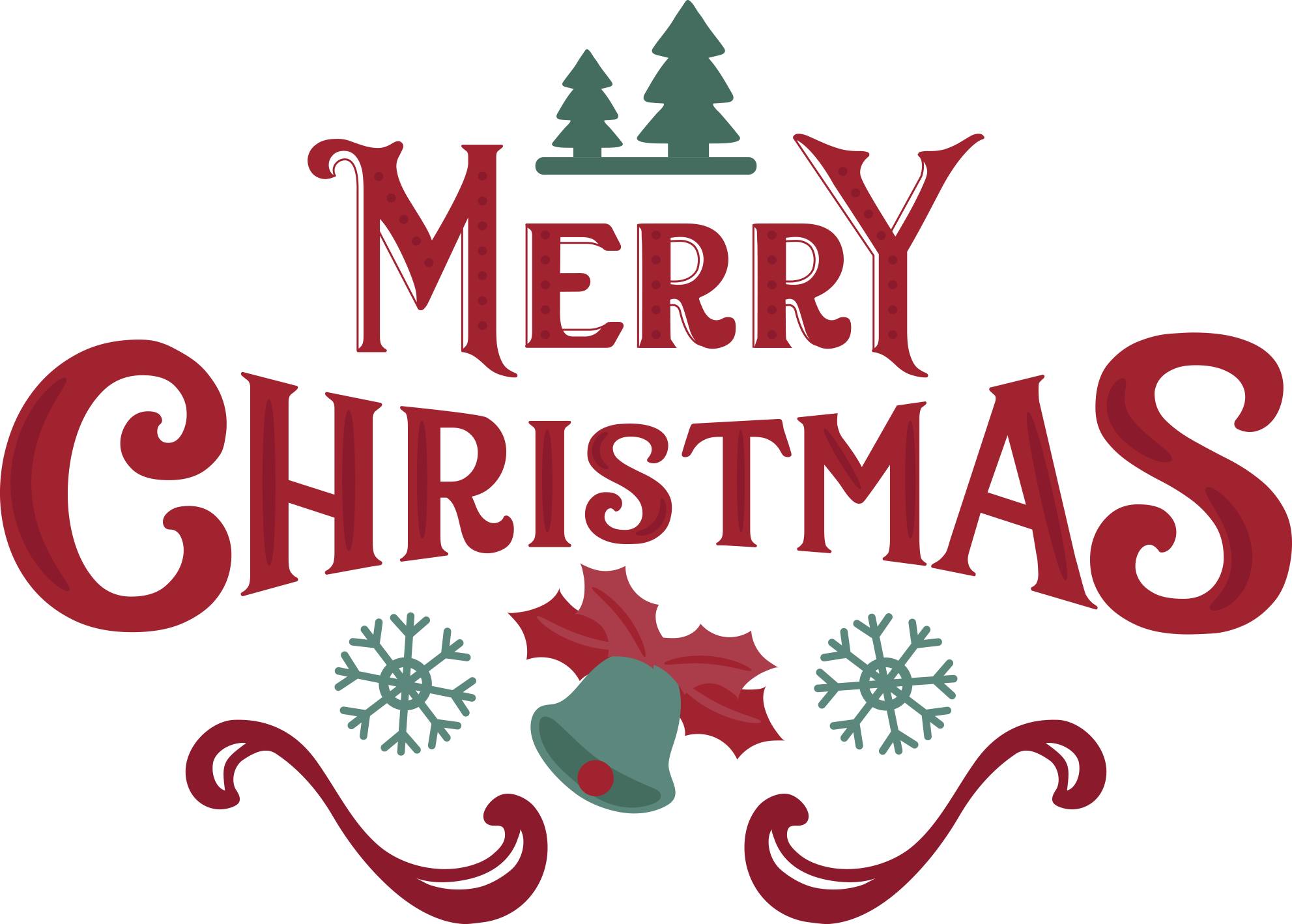 Christmas Christmas tree snowflakes Christmas gifts Christmas bells Christmas font